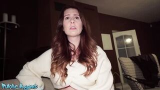 Erin Moore moans loudly while getting a POV creampie from a stranger with a thick rod