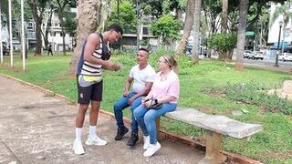 Watch Mya Milf & her cuckold hubby get a hot massage from married masseur & get pounded by his big cock while husband watches - 1 image