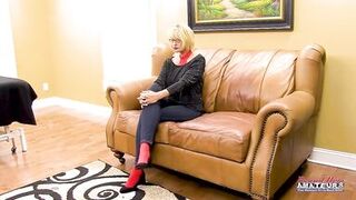 Watch Jeff Lacy dominate and gag on tight mature pussy of Diana in POV - 3 image