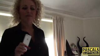 British MILF submissive gets throat drilled while gagged and deepthroated hard - 3 image
