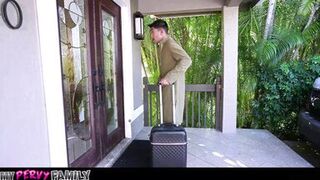Stepson bangs his hot stepmom Koda Monroe in a wild roleplay with Arin Jones - 1 image