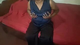 Watch this busty Asian maid with natural big boobs get naughty on camera - 15 image