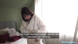 French MILF Lola cheats on her hubby with a hung stranger in public & gets a hot cumshot - 3 image