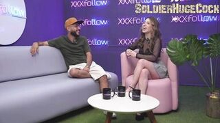 Dani Ortiz, ZamanthaLopez & soldierhugecock go wild with a massive cock in the studio - 2 image
