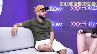 Dani Ortiz, ZamanthaLopez & soldierhugecock go wild with a massive cock in the studio - 4 image