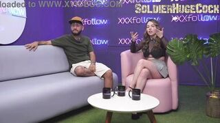 Dani Ortiz, ZamanthaLopez & soldierhugecock go wild with a massive cock in the studio