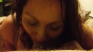 Hot MILF's titties get drilled hard and sloppy while giving a sloppy throat fuck - 13 image