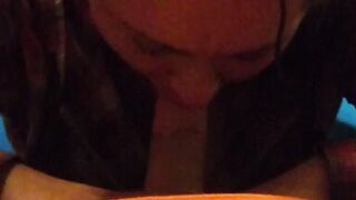 Hot MILF's titties get drilled hard and sloppy while giving a sloppy throat fuck - 3 image