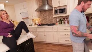 Stepmom Alexa Taylor gets her pussy pounded hard by Steve Rickz's huge cock while PAWG stepmom watches in awe - 1 image