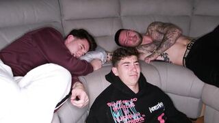Sienna Day's tight ass gets drilled by stepson's friends, Brady, Raul, and Jimmy, taking a huge load in her mouth - 2 image