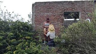 Stepdad nails busty stepmom in public while neighbors watch - MILF stepmom with big tits gets wild outdoor fuck! - 5 image