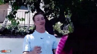 Curvy brunettes Rucca Page & TJ Cummings hook up in a stranded outdoor fuckfest