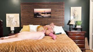 Watch Tattooed Blonde MILF with Glasses Get Her Way with Studs and Cocks - 6 image