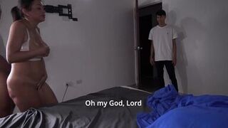 Stepmom & stepson in a wild Midnight Threesome with Alondra & Michael - 6 image