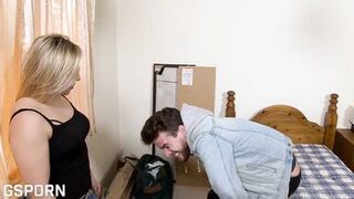 Ashley Rider and Luke Hotrod take turns riding young studs in cowgirl & doggystyle positions - 1 image