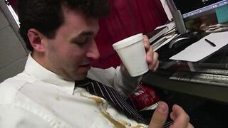 Lisa Ann's big tits get a messy facial from James Deen's big cock - 1 image