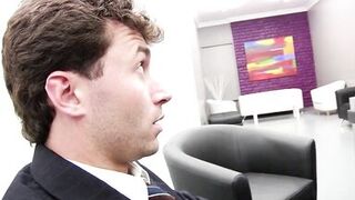 Lisa Ann's big tits get a messy facial from James Deen's big cock - 3 image