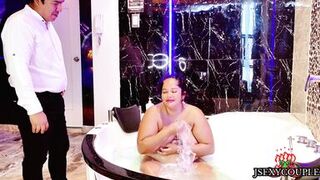 I fucked the hotel waiter in the jacuzzi