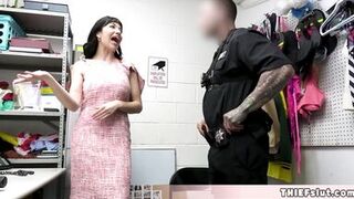 Elegant housewife stole a leather outfit and now she must offer her juicy MILF pussy