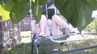 You little peeping neighbor, I know that you're standing behind the hedge