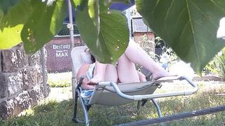 You little peeping neighbor, I know that you're standing behind the hedge