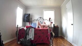 Hidden Camera - "Step" Mom Comes Home From Shopping, Tries On New Clothes And Masturbates!