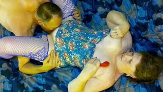 Granny del Flor's Double Cum Surrender - 2 image