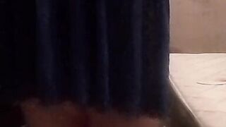 Mature stepmother trying on lingerie and sends the video to her stepson