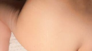 Wife fucking herself in the ass with the dildo