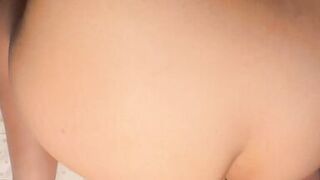 Wife fucking herself in the ass with the dildo