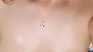 Oiles up dildo fuck with POV sat on your face close up pussy and clit