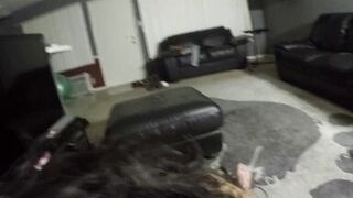 mature latina shows off her amazing big Double D boobs and gives blowjob