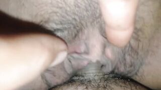 The water was flowing in her cunt.