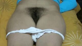 I love showing off my hairy pussy and watching my stepson's friends jerk off and cum