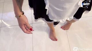 I couldn't stand it and ate the maid that my wife hired, hot naughty hottie even asked for milk in her mouth