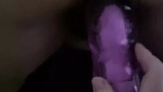 wife fucked with big pink dildo