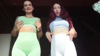 Me and Eslunalove look absolutely smoking in our super tight fitting figure hugging gym attire - 13 image