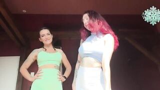 Me and Eslunalove look absolutely smoking in our super tight fitting figure hugging gym attire - 14 image