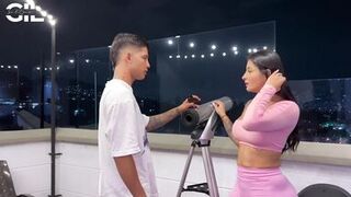 My neighbor shows me the stars