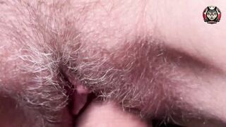 HAIRY Pussy Fuck and CUMSHOT. ULTRA CLOSE-UP! - 3 image
