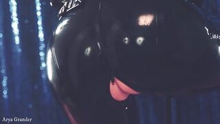 Latex MILF with natural big tits and huge ass Arya Grander