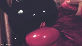 Latex MILF with natural big tits and huge ass Arya Grander