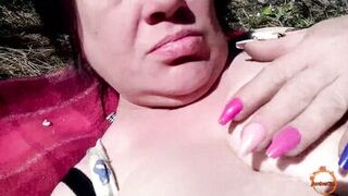 KlaudiaAmerGirl sexy milf solo on the grass