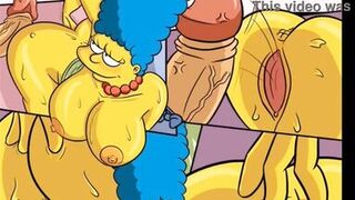 Huge Cock From A Hole In The Wall Filled All The Wet Holes Of Housewife Marge With Hot Sticky Sperm / Comic / Parody