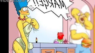 Huge Cock From A Hole In The Wall Filled All The Wet Holes Of Housewife Marge With Hot Sticky Sperm / Comic / Parody