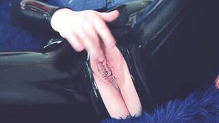 CowGirl Masturbation and Latex Fetish, big ass MILF Arya Grander