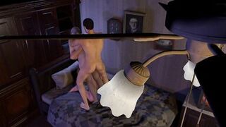 Sexy MILF Rough Night Threesome Anal and Blowjob