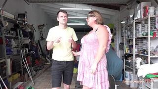 AuntJudysXXX - Busty Redhead Cougar JoJo Seduces The Mechanic - 3 image