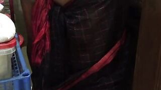 Punjabi Hot StepMom in Saree without Blouse fucked by Stepson While cooking - DESTROYED HER BIG ASS AND CUM ASSHOLE