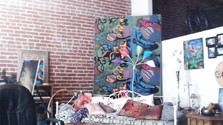 tattooed alt busty milf playing with herself and squirting